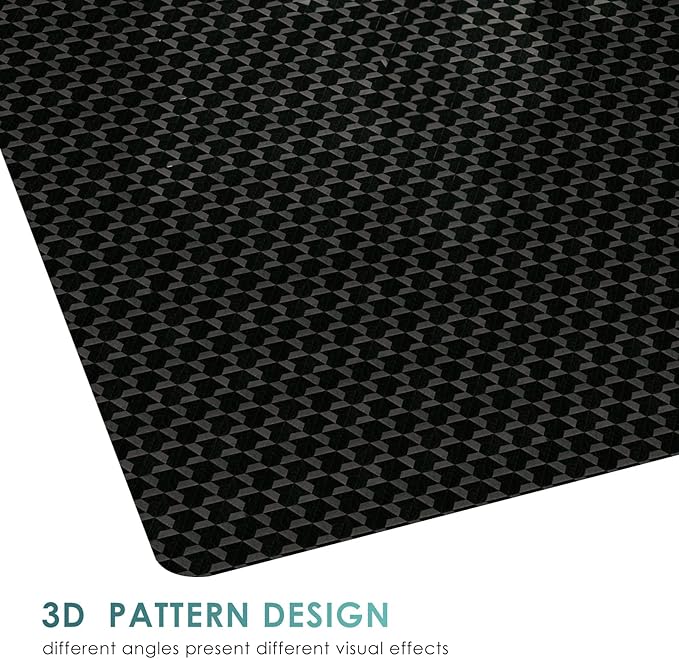 Vicwe Office Chair Mat for Hardwood Floor, 72" x 46" Chair Mat, Anti-Slip | Large, Easy Glide for Rolling Chairs, Easy Clean, Multi-Purpose Floor Protector Desk Chair Mat for Gaming, Home Office, Black - Image 5