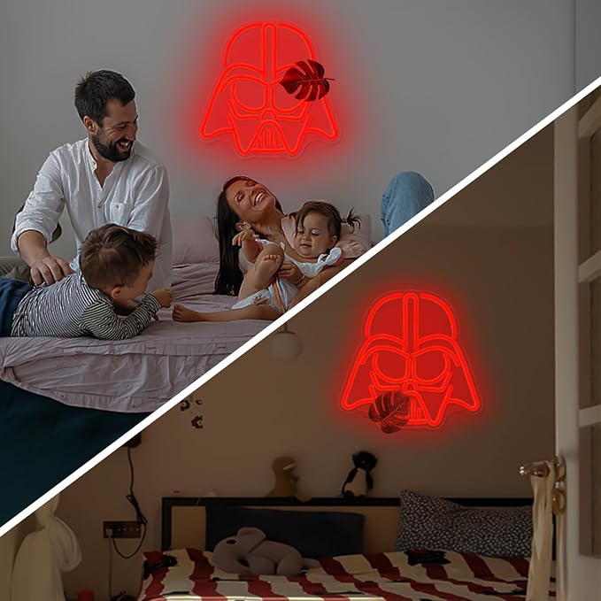 Alien Mask Neon Sign Dimmable Helmet Neon Light Sign Game LED Sign Wars gaming Light Up Sign gamer Neon Lights for Bedroom Man Cave Gamer Gift - Image 7