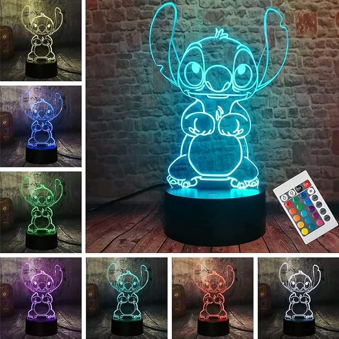 LOUHH 3D Illusion Night Light, 16 Color Night Light - 3D LED Intelligent Remote Control Lamp for Children's Room Decoration and Children's Gifts by LOUHHNight-Lights