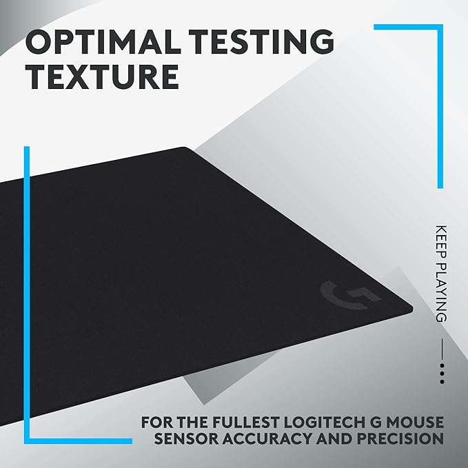 Logitech G640 Large Cloth Gaming Mouse Pad (600x460x3) - Black | Optimized for gaming sensors, moderate surface friction - Image 4