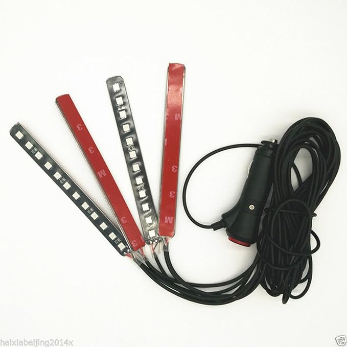 4PCS 48 LED Car Interior Lights, Blue Under Dash Light Kit - Image 5