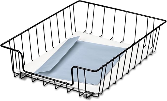 Fellowes Workstation 3" Letter Desk Tray Organizer, Wire, Black (60112) by FellowesBrands
