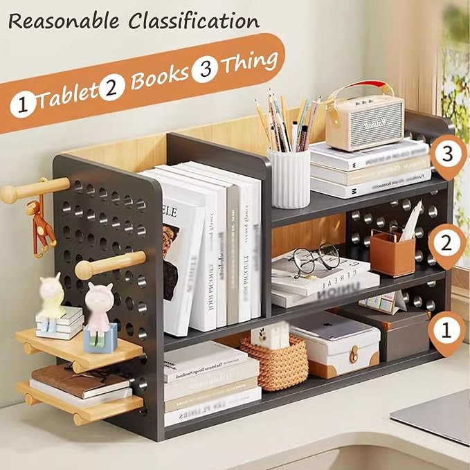 Desk Pegboard Gaming Pegboard Standing Pegboard, Desktop Organizer Office Storage Rack with Accessories, Desktop Display Rack for Dorm Office(30 * 39cm) - Image 5