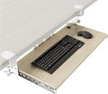 AX WABER Keyboard Tray Under Desk Pull Out with Extra Sturdy C Clamp Mount System, 27.3 (32.5 inch Including Clamps) x 11 Inch Slide-Out Platform Computer Drawer for Typing Grain by 1