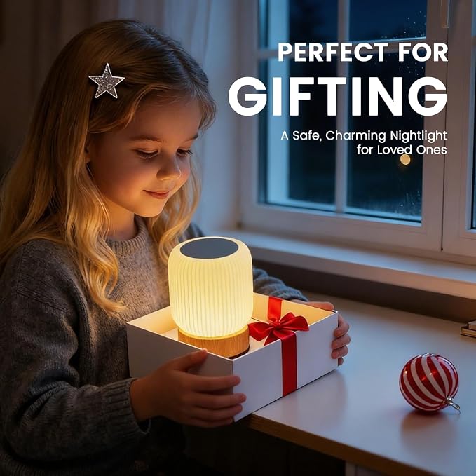 Night Light, Bedside Table Lamp with Touch & Remote Control, 13 RGB Colors 6-Level Dimmable, Rechargeable Cordless for Bedroom, Nursery, Gaming Room, Party - Image 6
