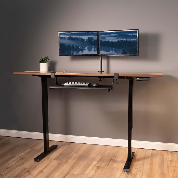 VIVO Height Adjustable Clamp and 12 inch Rail Set for DIY Custom Wooden Keyboard Trays (Tray Not Included), Under Desk Pull Out Slider Track with C-clamp Mount System, Black, MOUNT-RAIL02H - Image 8