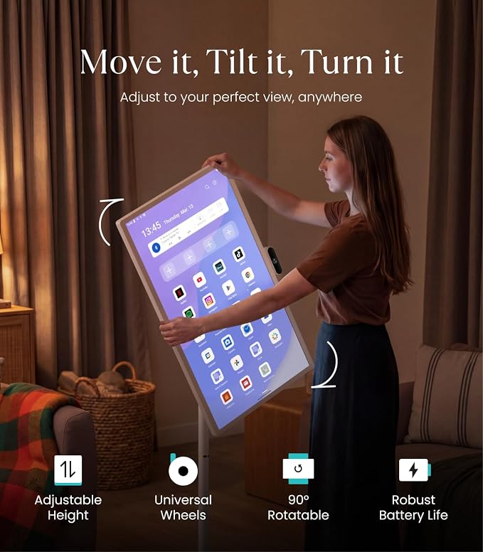 Cozyla Tablet TV: 32" Smart Portable TV on Wheels with Google Play Store - Image 5