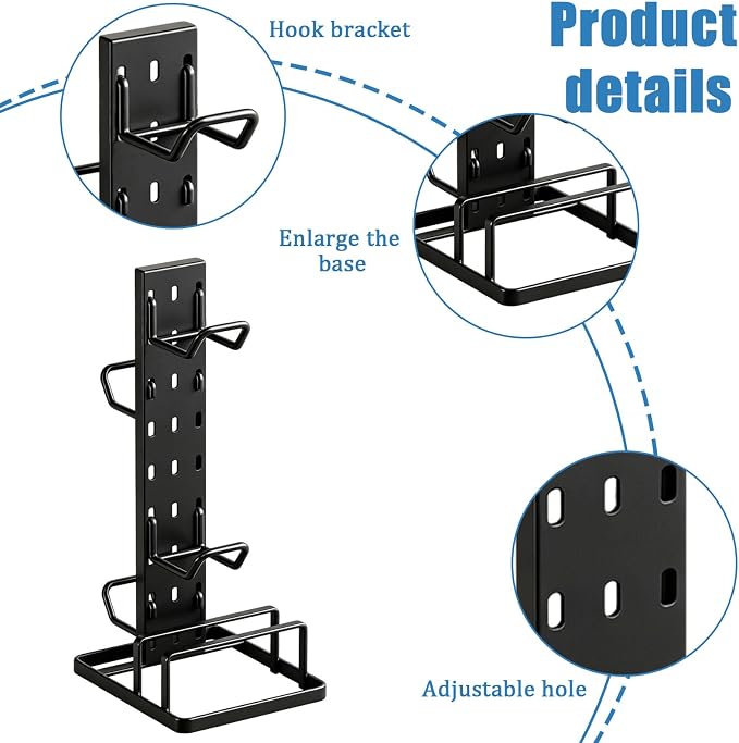 Headphone Stand with Controller Holder for Desk, Detachable Gaming Headset Organizer with Adjustable Hooks, Vertical Earphone Hanger for Game Controller, Phone, Desktop Accessories - Image 3