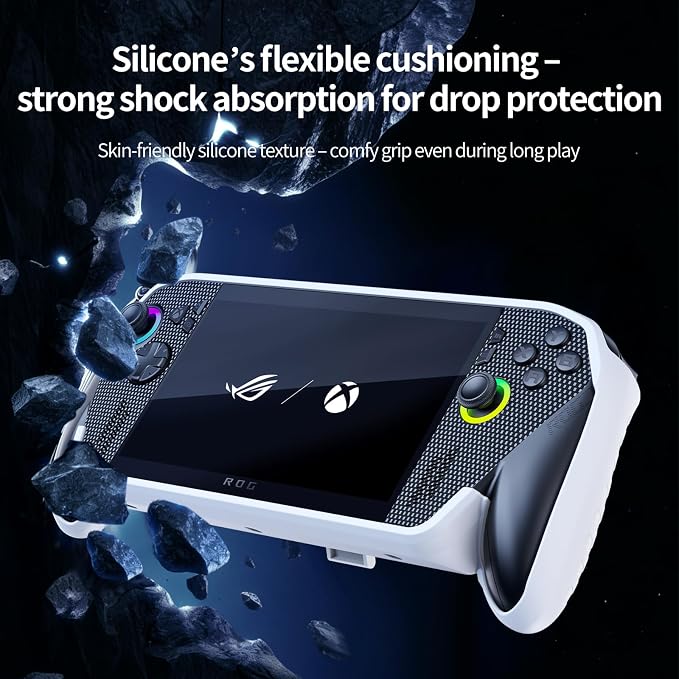 Protective Case with Kickstand for ASUS ROG Xbox Ally X 2025 - Shockproof TPU Cover with Stand, Non - Slip & Anti- Collision Handheld Game Console Accessories (White) - Image 5