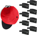 Modern JP Adhesive Hat Hooks for Wall (8-Pack) - Minimalist Hat Rack Design, No Drilling, Strong Hold Hat Hangers - USA Patented, Black by ModernJP