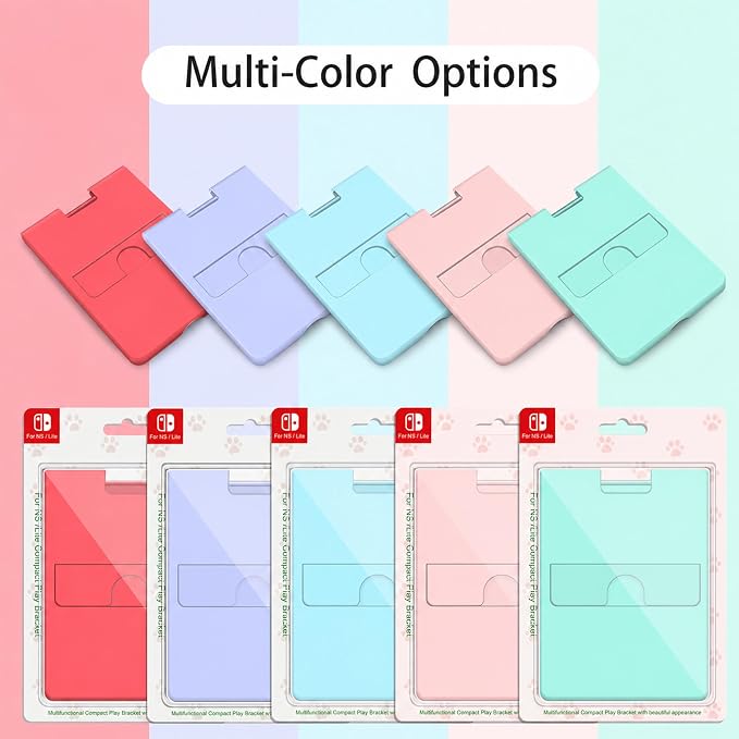 Stand Compatible with Nintendo Switch, Adjustable Switch Playstand, Foldable Phone Stand for Desk, Compact & Portable Switch Holder Accessories (Pink) - Image 6