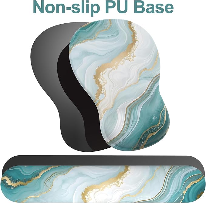 Ergonomic Mouse Pad with Wrist Rest and Keyboard Wrist Rest, Gel Mousepad - Image 5