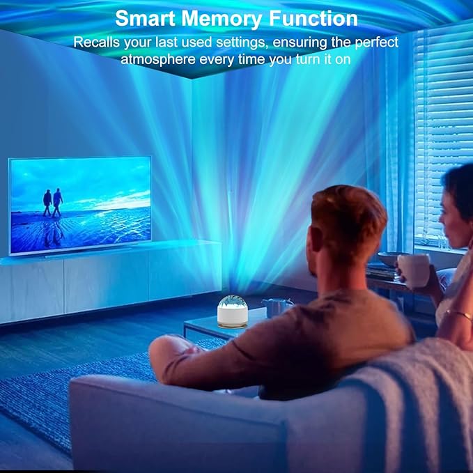 HUMIIEYE Northern Lights Projector, 13 Colors Aurora Night Light Projector for Bedroom, 3 Timers, Remote Galaxy Light Projector, Memory Function Dimmable Mood Lighting for Playroom Kids Teen Girl Gift - Image 7