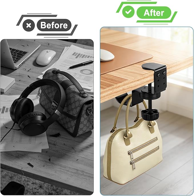 MYITYARD Clamp Mug Hooks Under Desk, Clip On Hook Cup Holder - Image 5