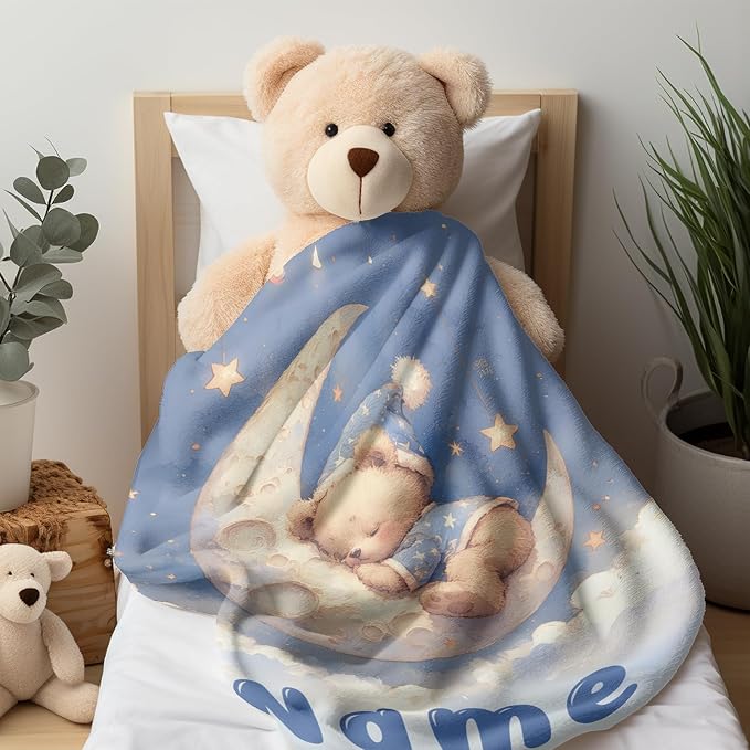 Ship Next Day, Custom Name Blanket - Printed in USA, Personalized Baby Blankets for Girls, Baby Blanket with Name, Ultra-Soft Cozy Fleece Blankets, Gifts for Boys & Girls Kids Teen Girl New Mom - Image 9