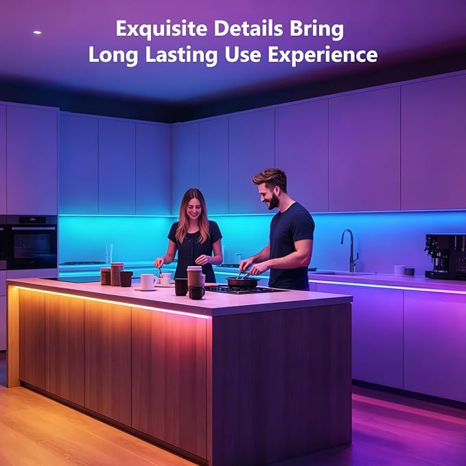 DAYBETTER LED Strip Lights 110ft 1Roll RGB Music Sync Smart App Control - Image 6
