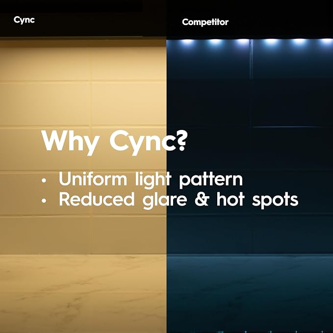 Cync GE Reveal HD+ Color Changing Smart Puck Lights, Wi-Fi, 3-Pack - Image 6