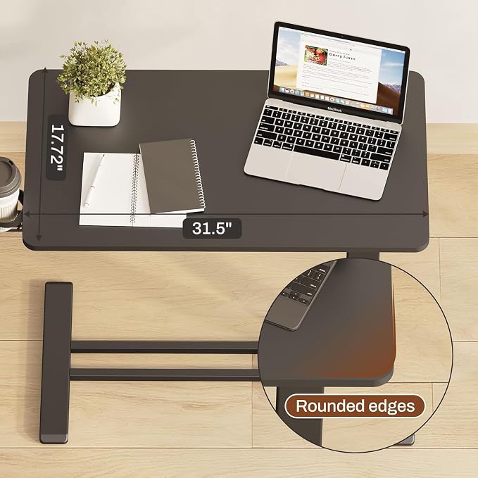 FLEXISPOT 32" Mobile Standing Desk Pneumatic Lift Computer Workstations - Image 4