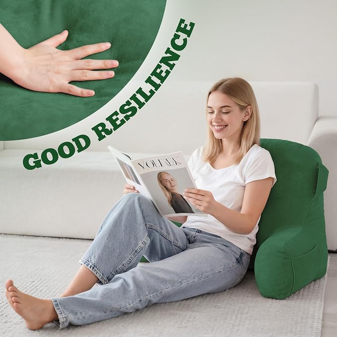 Reading Pillow for Bed,Back Pillow for Bed Sitting Up,Lumbar Support Pillow - Image 4