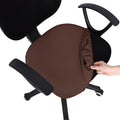 Smiry Office Computer Chair Seat Covers for Desk, Anti-dust Protector | Stretch Jacquard Removable Washable Desk Chair Seat Cushion Protectors, Light Chocolate by Smiry