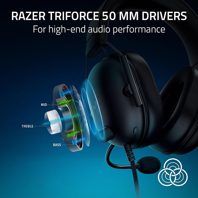 Razer BlackShark V2 X Wired PlayStation Gaming Headset, Black - Image 2