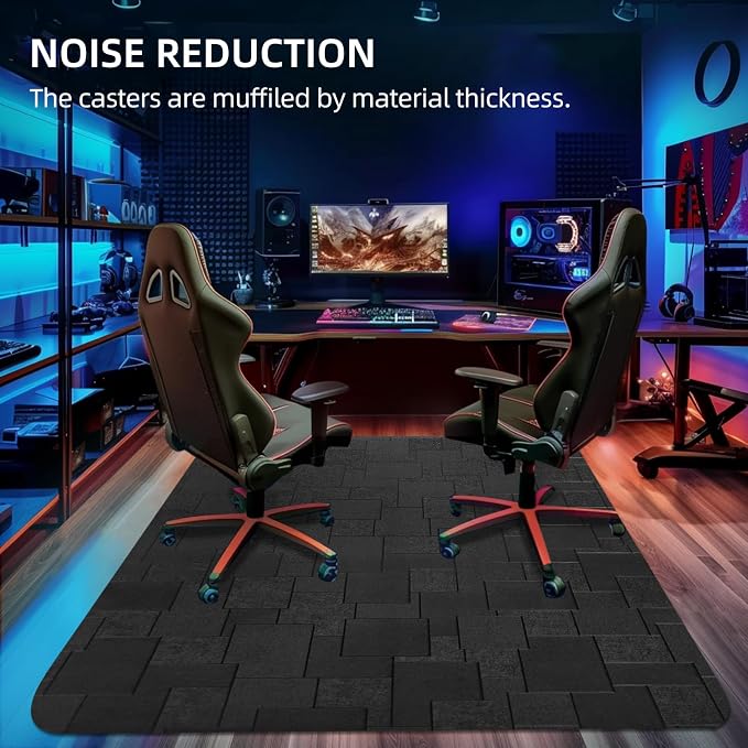 Office Chair Mat for Hard Floor, 48x36 inches Computer Chair Mat, Multi-Purpose Desk Floor Protector for Work, Home, Gaming - Image 6
