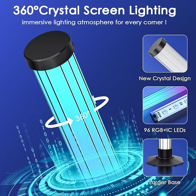 360° Smart Light Bar, RGB Light Bars, Crystal Ambient Mood Light, Backlight - Image 2
