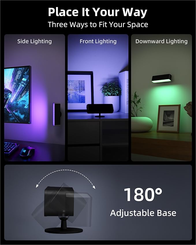 EZVALO Wireless RGB Light Bars, Rechargeable LED Mood Lights with Remote - Image 8