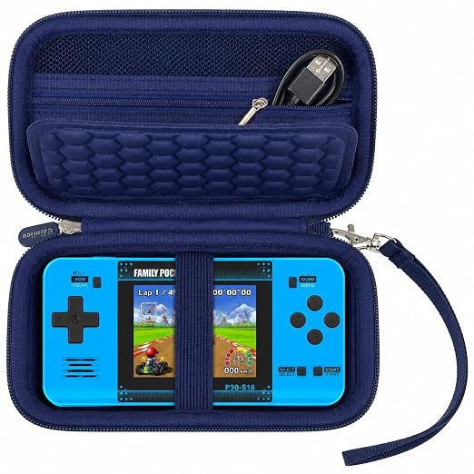 Case for WELLST·G Handheld Game for Kids Adults, Universal fit for TaddToy/ for Beijue 16-Bit Handheld Console - Retro Video Games Travel Storage Cover Bag, Portable Electronic Organizer Holder (Royal Blue) by Casmilee