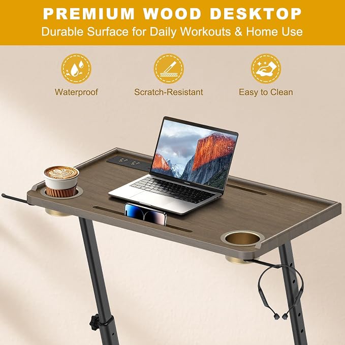 KingDolly Standing Desk for Walking Pad, Treadmill Desk with 2 Cup Holders - Image 7