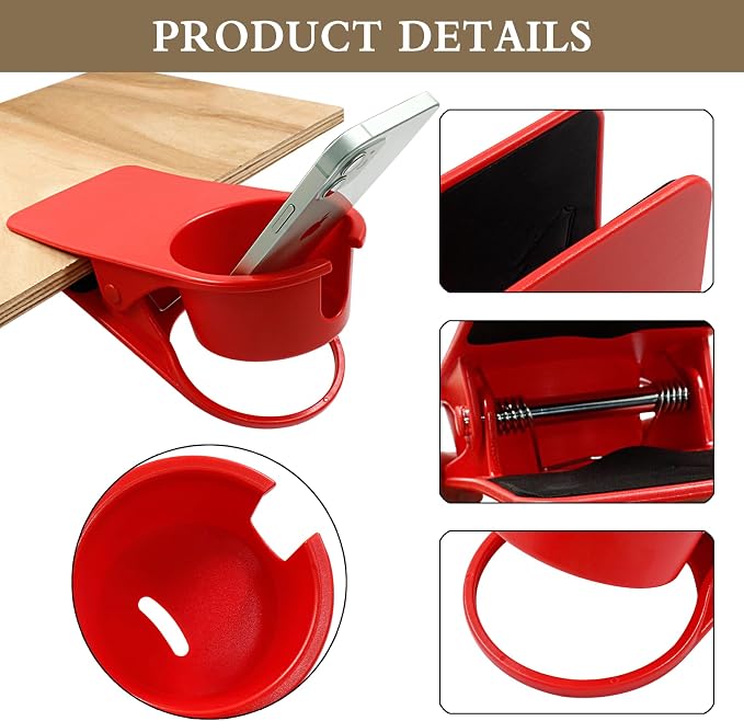 Jiozermi Drinking Cup Holder Clip, Red - Image 3