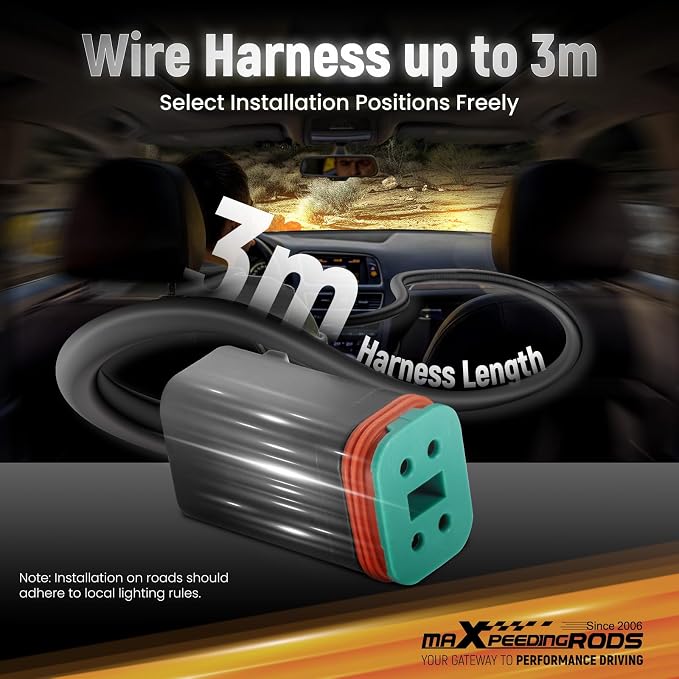 maXpeedingrods 3.5" 160W LED Off Road Lights w/Amber White DRL Side Shooter - Image 6