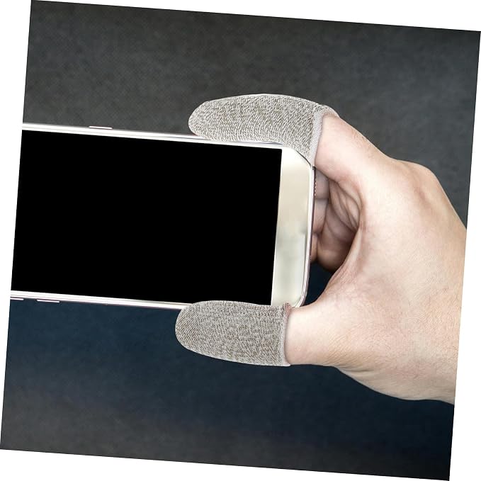 Tofficu Touchscreen Finger Sleeves 10pcs Anti-Sweat Gaming Gloves Breathable Knit Sleeves for Mobile Games Gaming Thumb Guard Enhanced Precision - Image 8