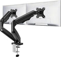 Dual Monitor Stand fits up to 32 inch, 4.4-19.8 lbs Computer Screens, Dual Monitor Desk Mount Height Adjustable, Monitor Arms for 2 Monitors, Home Office VESA Mounts, Freelift Black by MOUNTUP