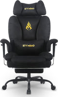 Symino Gaming Chair with Footrest, Up/Down Armrests, Suede Fabric Ergonomic Office Chair, 150° Recline Computer Chair for Desk, Black by Unknown