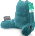 Sasttie Reading Pillow for Bed, Back Pillow for Sitting Up, Teal Blue by SASTTIE