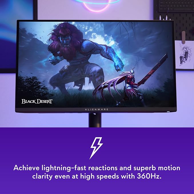 Alienware AW2725DF OLED Gaming Monitor - 26.7-inch Quantom-Dot WQHD (2560x1440) 360Hz 0.03Ms Display, AMD FreeSync Premium Pro, HDMI/DP/USB 3.2 Gen1, Height/Tilt/Swivel/Pivot Adjustability - Black - Image 4