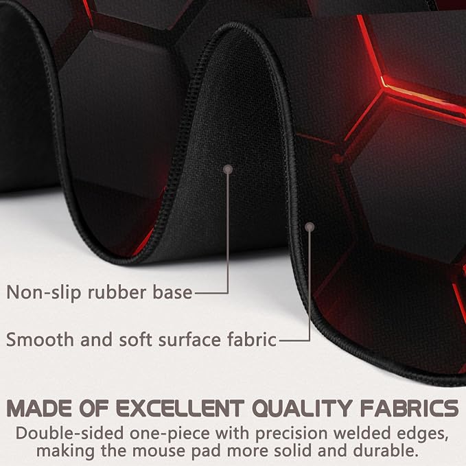 Mouse Pad Gaming - Desk Mat for Keyboard and Mouse - Large Mouse Pads for Desk, Gaming Mousepad with Non-Slip Base, Desks Pad (31.5" X 11.8") for Game, Office and Home - Image 2