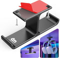 All Aluminum Headphone Stand Under Desk, Dual Headset Holder Hanger with Industrial-Strength Adhesive & Screw Mount, Gaming Desk Accessories, Under Table Earphone Hook for PC Headsets, Bags, Black by 6amLifestyle