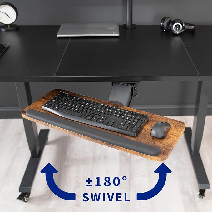 VIVO Vintage Brown Under Desk 25 x 10 inch Keyboard Tray, MOUNT-KB03N - Image 8
