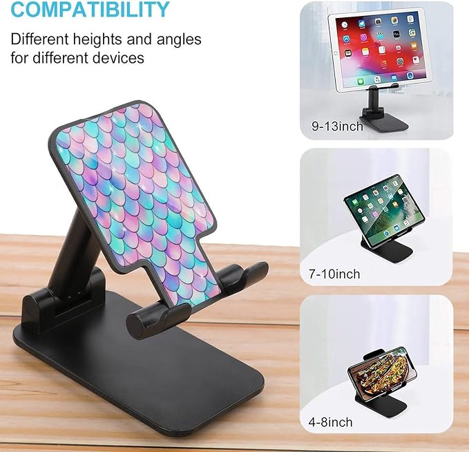 Folding Mermaid Scales With Galaxy Cell Phone Stand for Desk Accessories - Image 3