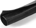 Electriduct 7" Hook and Loop Nylon Fast Wrap Sleeve Cable Management - 25 Feet - Black by Electriduct
