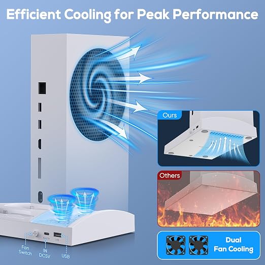 YUANHOT Cooling Fan Charger Stand for Xbox Series S Console &Controller - Image 3