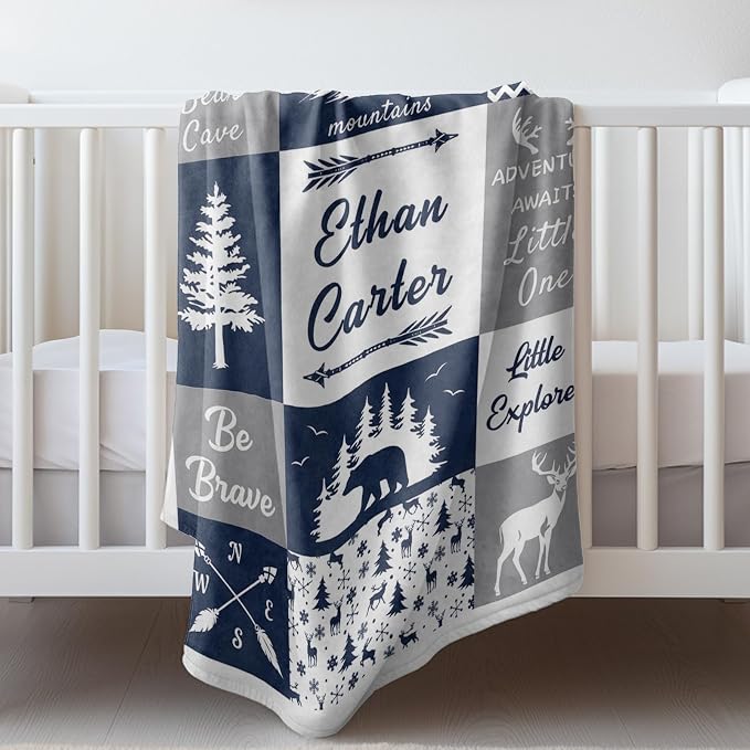 Ship Next Day, Personalized Baby Blankets - Printed in USA, Custom Name Blanket, Baby Blanket with Name, Ultra-Soft Cozy Fleece Blankets, Gifts for Baby Newborn Toddlers Boys & Girls Kids - Image 8