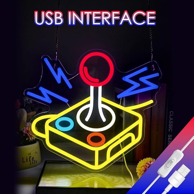 Arcade Gamer Neon Sign, LED Gaming Neon Light Sign for Game Room Wall Decor - Image 6