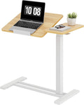 SANODESK 28''Overbed Table Gas Spring Lifting with Wheels&Tilting Desktop by sanodesk