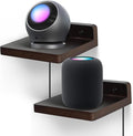 Small Floating Shelf for Wall,5 Inch Wooden Wall Shelf Set of 2,Mini Speaker, Baby Monitor,Cameras，Figurines Display Stand, for Bedroom, Gaming Room, Living Room, Bathroom, Office(Walnut) by Unknown