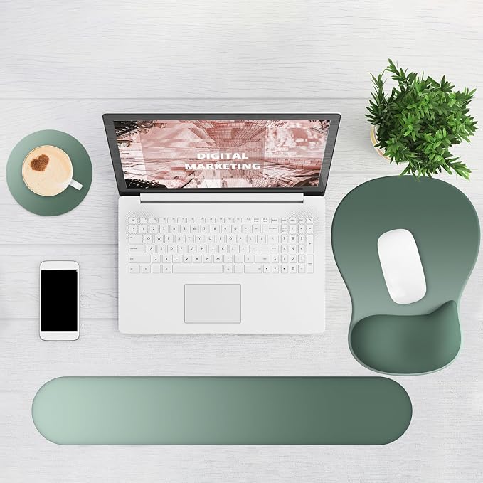 Ergonomic Mouse Pad with Wrist Rest and Keyboard Wrist Rest, Gel Mousepad - Image 6