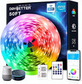 DAYBETTER Smart WiFi Led Lights, 50 FT RGB Led Strip Lights Compatible with Alexa and Google Assistant, App Voice Remote Control LED Strip Lighting for Bedroom Room Decor by DAYBETTER