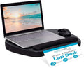 BIRDROCK HOME Oversized Lap Desk with Memory Foam Cushion, Wrist Rest, Portable Tray for Bed, Couch, Sofa, Recliner, Writing, Study, Compact Lapdesk, Ideal for WFH, Matte Black, Fits Laptops Up to 17" by BIRDROCKHOME